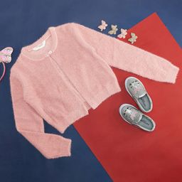 Pantaloons Junior Full Sleeves Solid Shrug - Pink-picture-20
