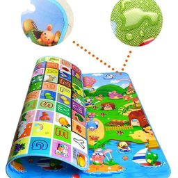 AKN TOYS Waterproof Baby Play Mat Double Side Crawl Floor Mat Crawl Floor Mat for Kids Picnic School Home Baby Diaper Changing Mat/Sleeping mats/Water Proof Bed Protector Mat- 4 x 6 Feet - PACK OF 1 ( COLOR AND DESIGN MAY VARY )-image-36