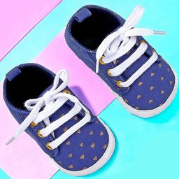 Baby Moo Hearts Designed Anti Skid Shoes - Navy Blue-image-24