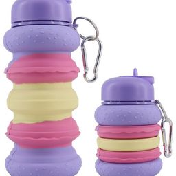 FunBlast Expandable Silicone Sipper Water Bottle for Kids Pack 1 of Purple - 550 ml-image-93