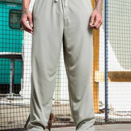 House of Koala Unisex Baggy Fit Ribbed Track Pants-image-95