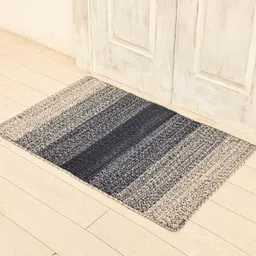 Ariana Blue Stripe Textured Cotton Anti-Skid Doormats-picture-40
