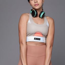 ADIDAS X Marimekko Running Pocket Abstract Printed Workout Bra-11