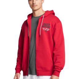 Under Armour Red Regular Fit Printed Sports Hoodie-image-89