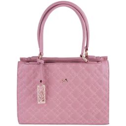 Metro Pink Synthetic Textured Handbag-14
