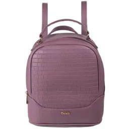 Mochi Purple Synthetic Textured Backpack-image-91