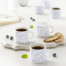 Larah by Borosil Multicolor Ceramic Tea & Coffee Mug - Set fo 6 100ml-image-82