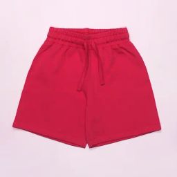 Be Awara Unisex Red Cotton Relaxed Fit Shorts-image-31