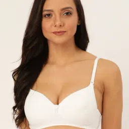 Lady Lyka White Non Wired Padded T-Shirt Bra-picture-24