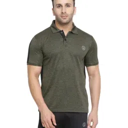 Chkokko Olive Green Regular Fit Polo T-Shirt-image-45
