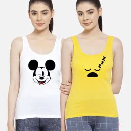 Friskers Multicolor Printed Camisole (Pack Of 2)-image-41