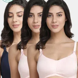 Inner Sense Multicolored Non Wired Padded Nursing Bra (Pack Of 3)-image-67