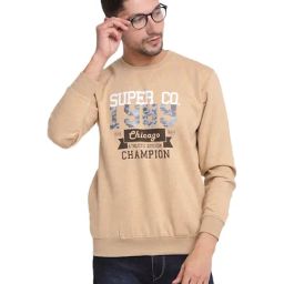 Cantabil Light Brown Round Neck Sweatshirt-image-49