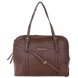 BELLADAMA Margaret Brown Textured Medium Shoulder Handbag-38