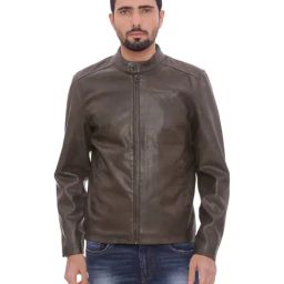 Basics Brown Comfort Fit Jacket-image-41