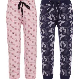 Vimal Jonney Kids Multicolor Printed Trackpants - Pack of 2-image-61