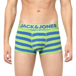 Jack & Jones Summer Green & Blue Striped Trunks-image-44