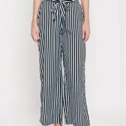 Clovia White & Black Striped Pyjamas-picture-45