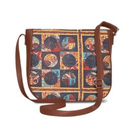 ZOUK Black Printed Small Cross Body Bag-image-101