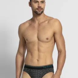 Vh Innerwear Grey Cotton Regular Fit Printed Briefs-image-98