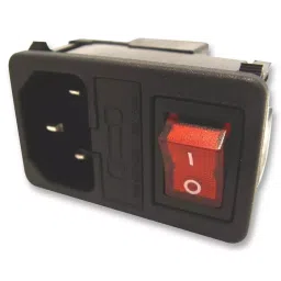 MULTICOMP PRO Un-Filtered IEC Power Entry Modules UN-FILTERED IEC MOD W/ FUSE, C14, 10A, JR-101-1-FRSG-03-40
