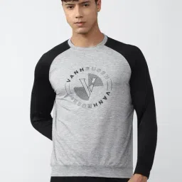 Van Heusen Flex Grey Regular Fit Printed Sweatshirt-image-11
