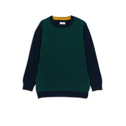 H by Hamleys Boys Green Self Design Full Sleeves Sweater-image-15