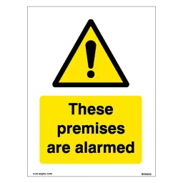 SUNSIGNS These Premises Are Alarmed Signages Size 150x100 mm HP Print + Vinyl + ACP Sheet, SN0044-image-80