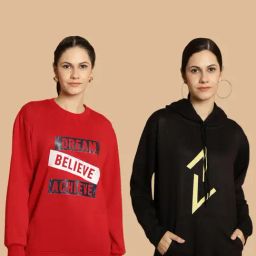 Vimal Jonney Maroon & Black Printed Sweatshirt - Pack Of 2-image-72