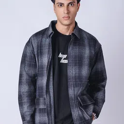 HOP HEAD Men Checked Lightweight Tailored Jacket-image-33
