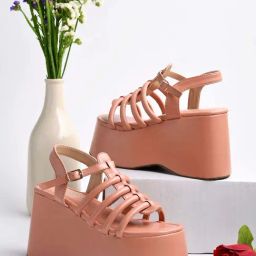 Shoetopia Kids Peach Ankle Strap Sandals-image-83