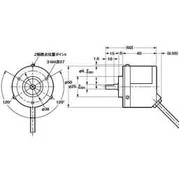 Omron Rotary Encoder Incremental Type, E6C2-CWZ6C 10P/R 2M image 2