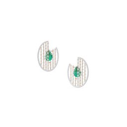 Emori Glamorous Emerald Diamond Earrings-image-42
