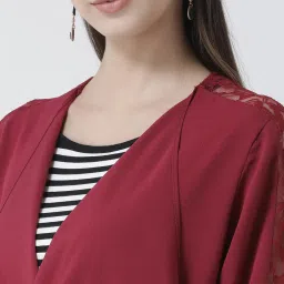 KASSUALLY Red Longline Shrug image 4