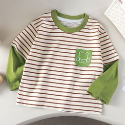 FOREVER FRIDAY Boys Striped Printed Round Neck T-shirt-34
