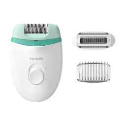 Philips BRE245/00 Satinelle Essential 2-in-1 Corded Compact Shaver and Epilator (White/Green)-0