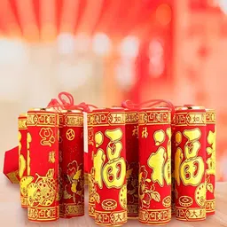KAVYARA Red & Yellow 14 LED Pataka Light Toran-9