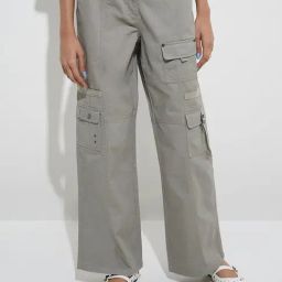 Nuon by Westside Sage Cargo-Style Mid-Rise Denim Pants-image-37