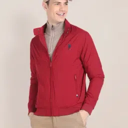 U.S. Polo Assn. Maroon Regular Fit Wind Cheater-picture-20