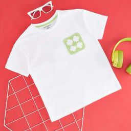 Pantaloons Junior Kids Bright White Cotton Graphic Top-image-88