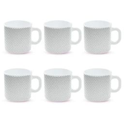Larah by Borosil White Ceramic Tea & Coffee Mug - Set fo 6 180ml-image-49