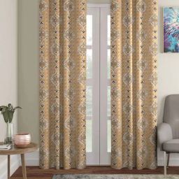 Romee Gold Jaquard Ethnic Curtains and Sheers-47