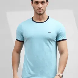 Cloak & Decker by Monte Carlo Sky Blue Regular Fit T-Shirt-image-11