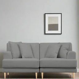 Febonic Smoke Grey Neem Wood 2 Seater Sofa-image-72