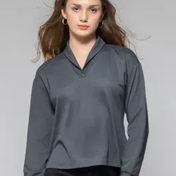 SHAYE Grey Polyester Regular fit Sweatshirts-image-44