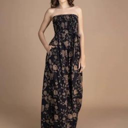 Moomaya Black Printed Jumpsuit-image-83