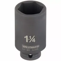 Westward Impact Socket Steel Black Oxide 1 1/4 inch Socket Size, 4LXH5-image-99