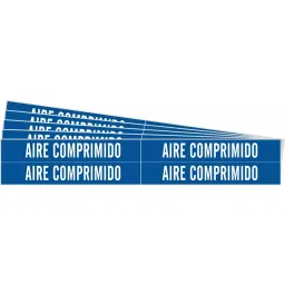 BRADY Pipe Marker Aire Comprimido Blue & White for 3/4 to 2-3/8 inch Outer Diameter Pipe, 781W68 Pack of 20 Pcs)-image-97
