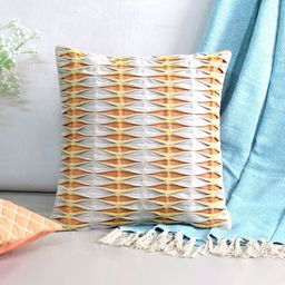Mid July Home Off White & Pink Geometric Velvet Square Cushion Covers-image-126