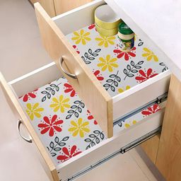 Kuber Industries White Set of 2 Water Resistant Shelf Liner Organisers-10